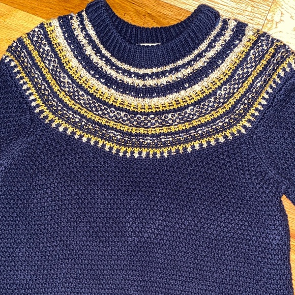 J. Crew X The Reeds Long Sleeve Cotton Blend Fair Isle Sweater Size Smalll - Picture 6 of 14